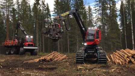 Komatsu, харвестер, лесозаготовка